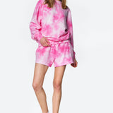 Tie Dye Womens Shorts Pink