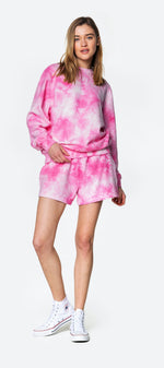 Tie Dye Womens Shorts Pink