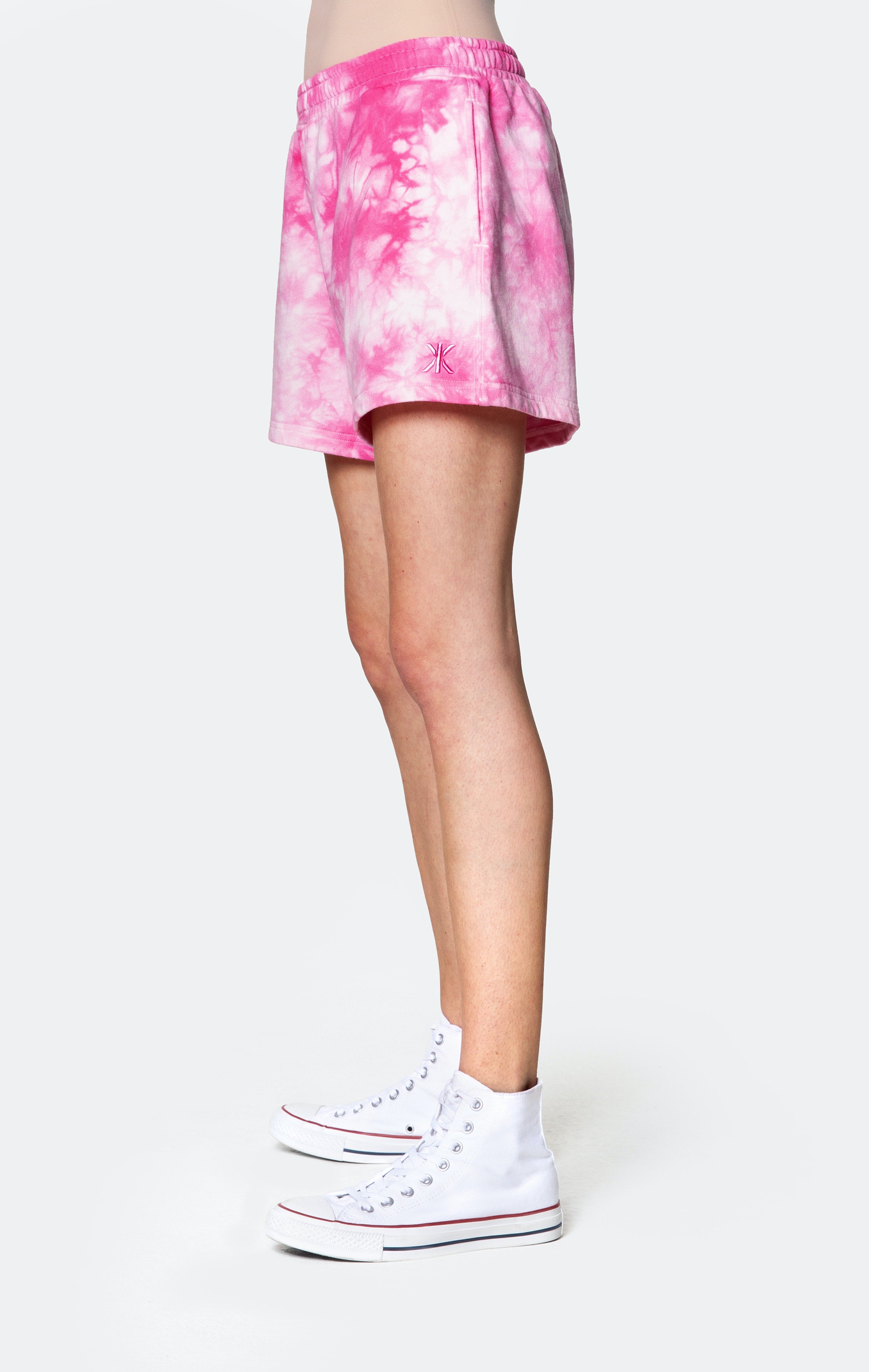 Tie Dye Womens Shorts Pink