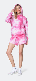 Tie Dye Womens Shorts Pink