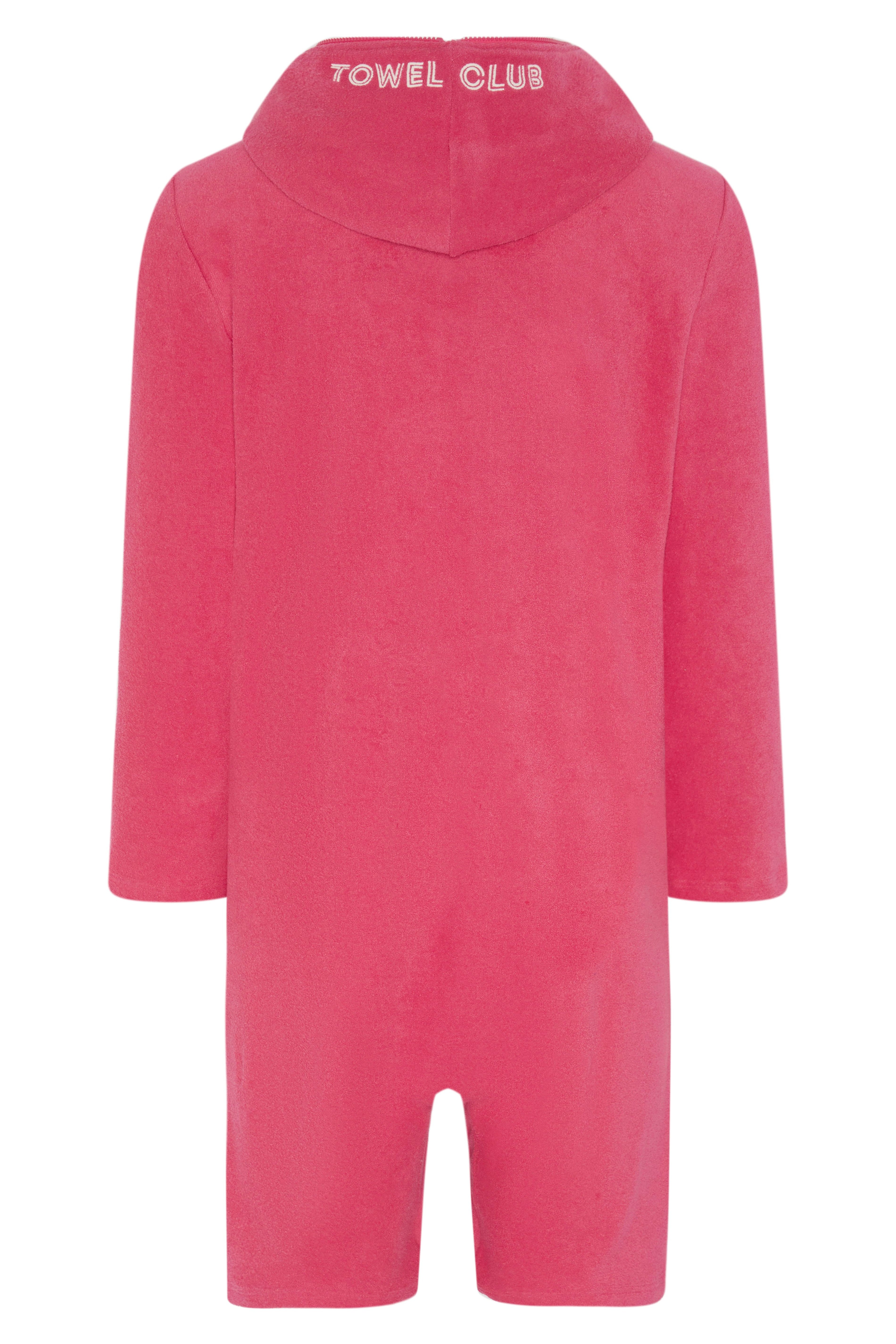 Towel Club Short Jumpsuit Dark Pink