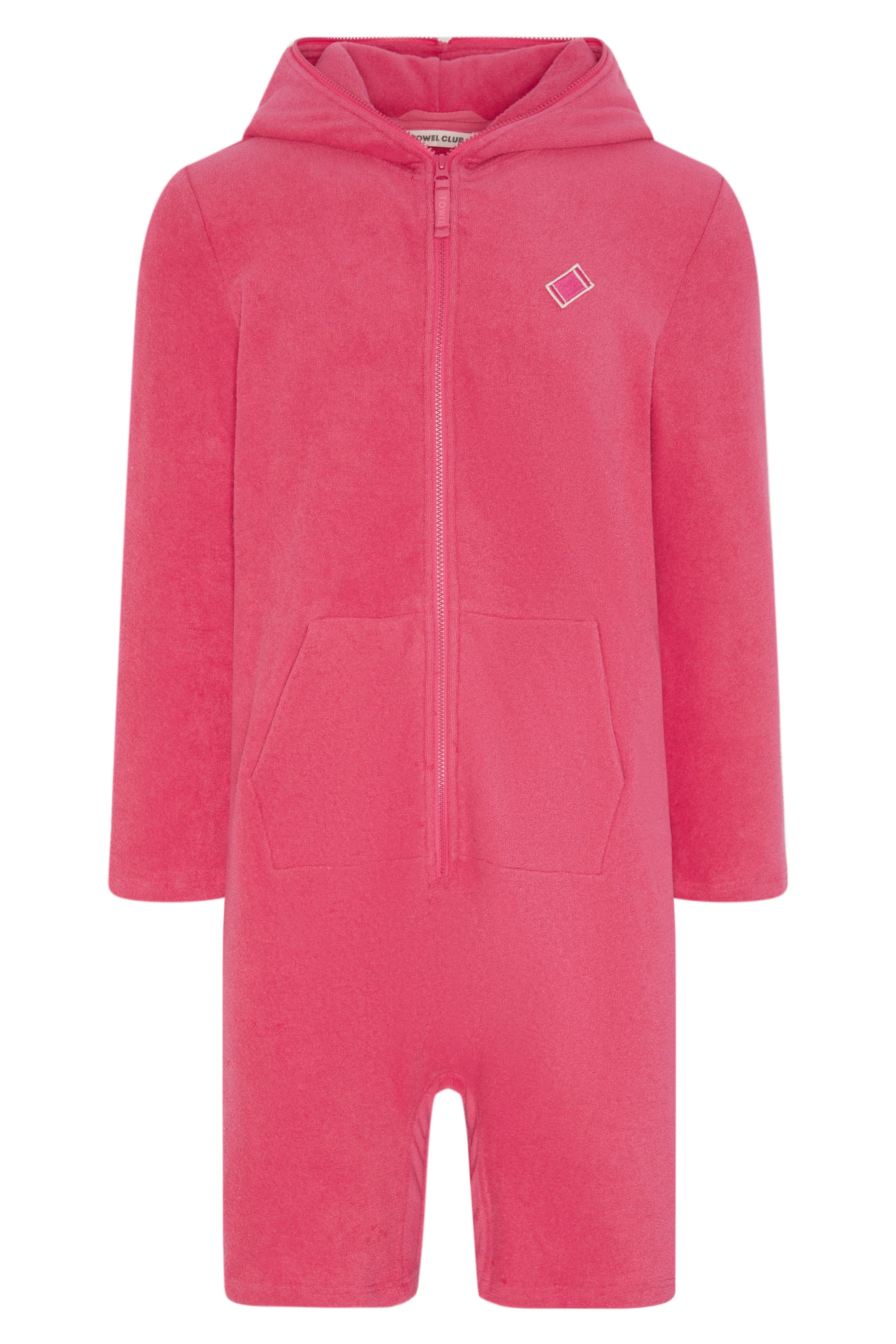 Towel Club Short Jumpsuit Dark Pink