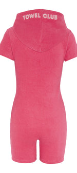 Towel Club Short Fitted Jumpsuit Dark Pink