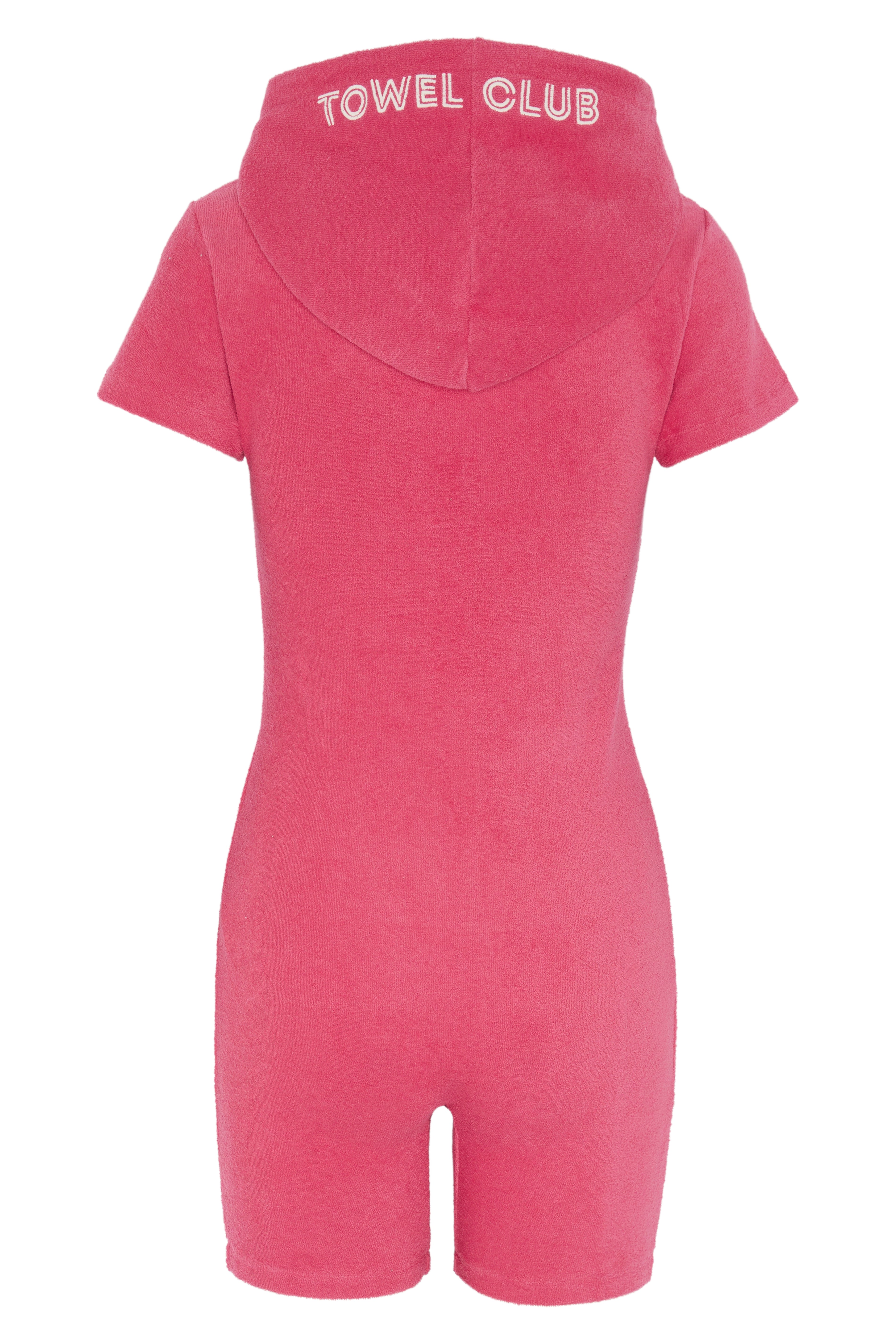 Towel Club Short Fitted Jumpsuit Dark Pink