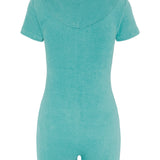 Towel Club Short Fitted Jumpsuit Dark Mint