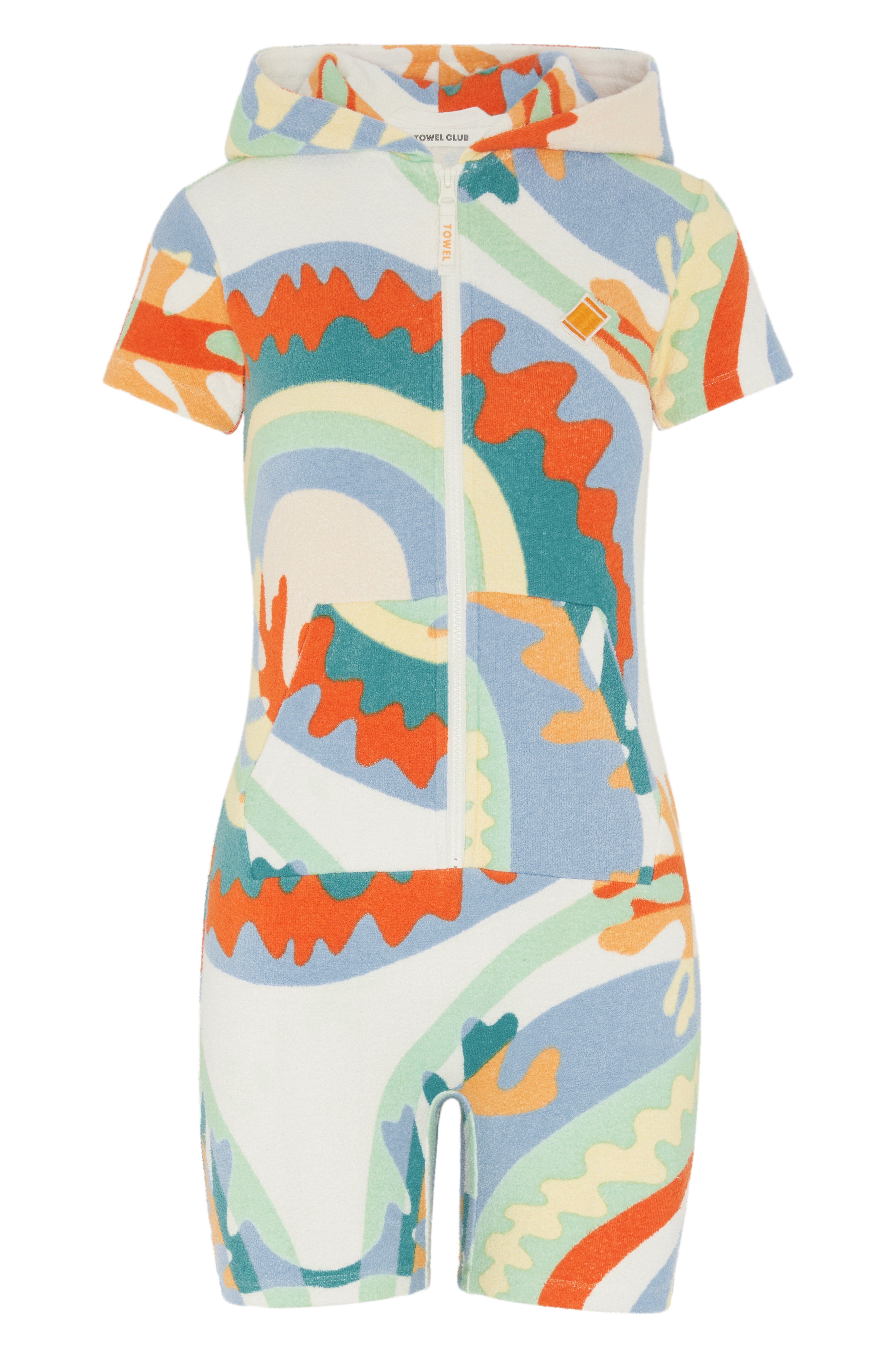 Towel Club Short Fitted Jumpsuit Print