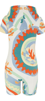 Towel Club Short Fitted Jumpsuit Print