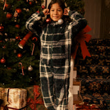 Puppy Kids Jumpsuit Green Check