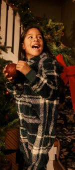 Puppy Kids Jumpsuit Green Check