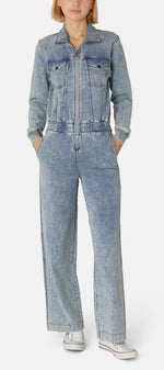 Denim Loose Female Jumpsuit Light Blue