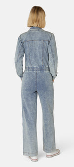 Denim Loose Female Jumpsuit Light Blue