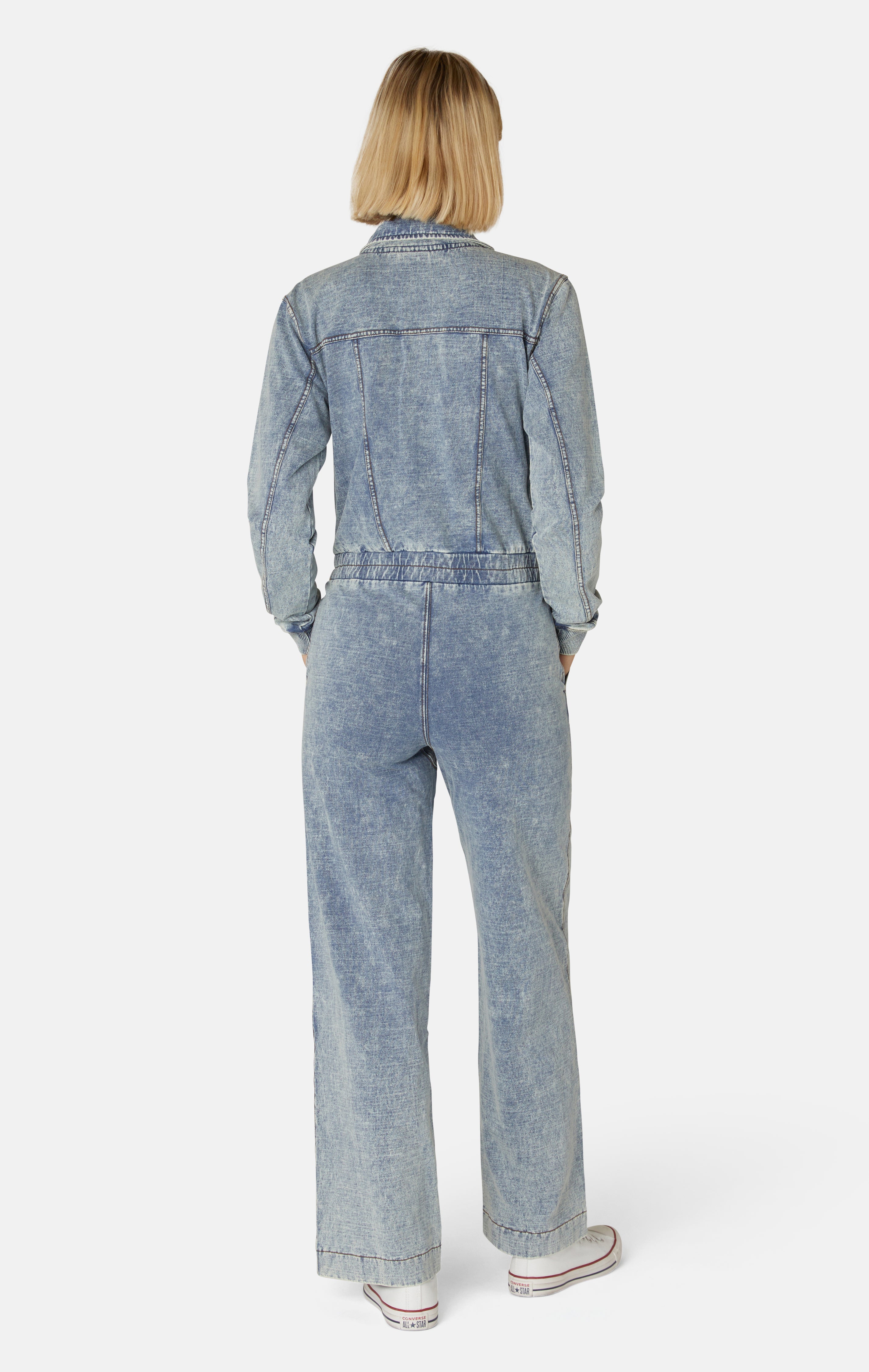 Denim Loose Female Jumpsuit Light Blue