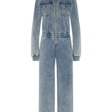 Denim Loose Female Jumpsuit Light Blue