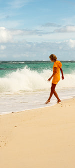 Towel Club Short Fitted Jumpsuit Orange