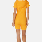 Towel Club Short Fitted Jumpsuit Orange