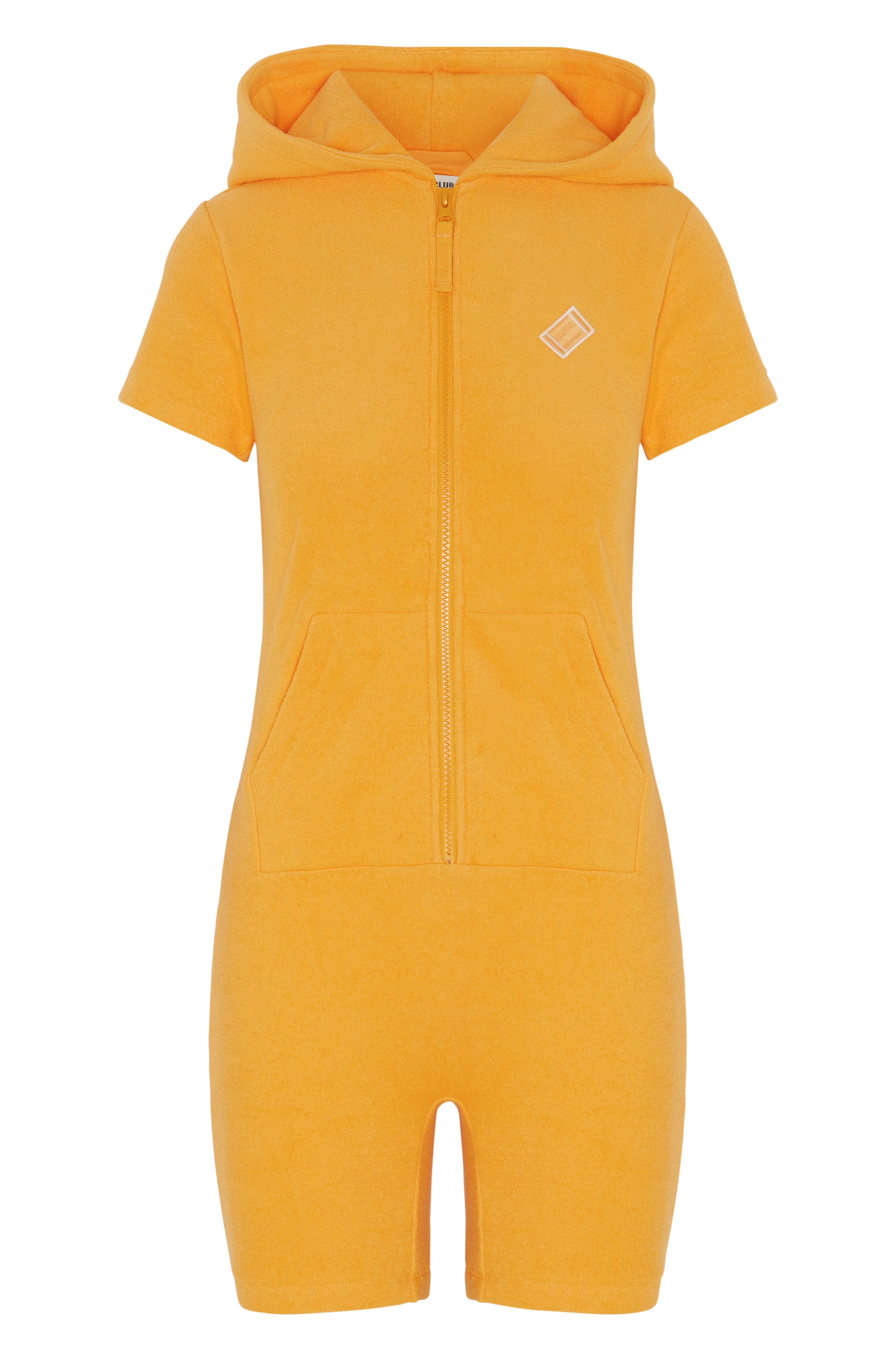 Towel Club Short Fitted Jumpsuit Orange