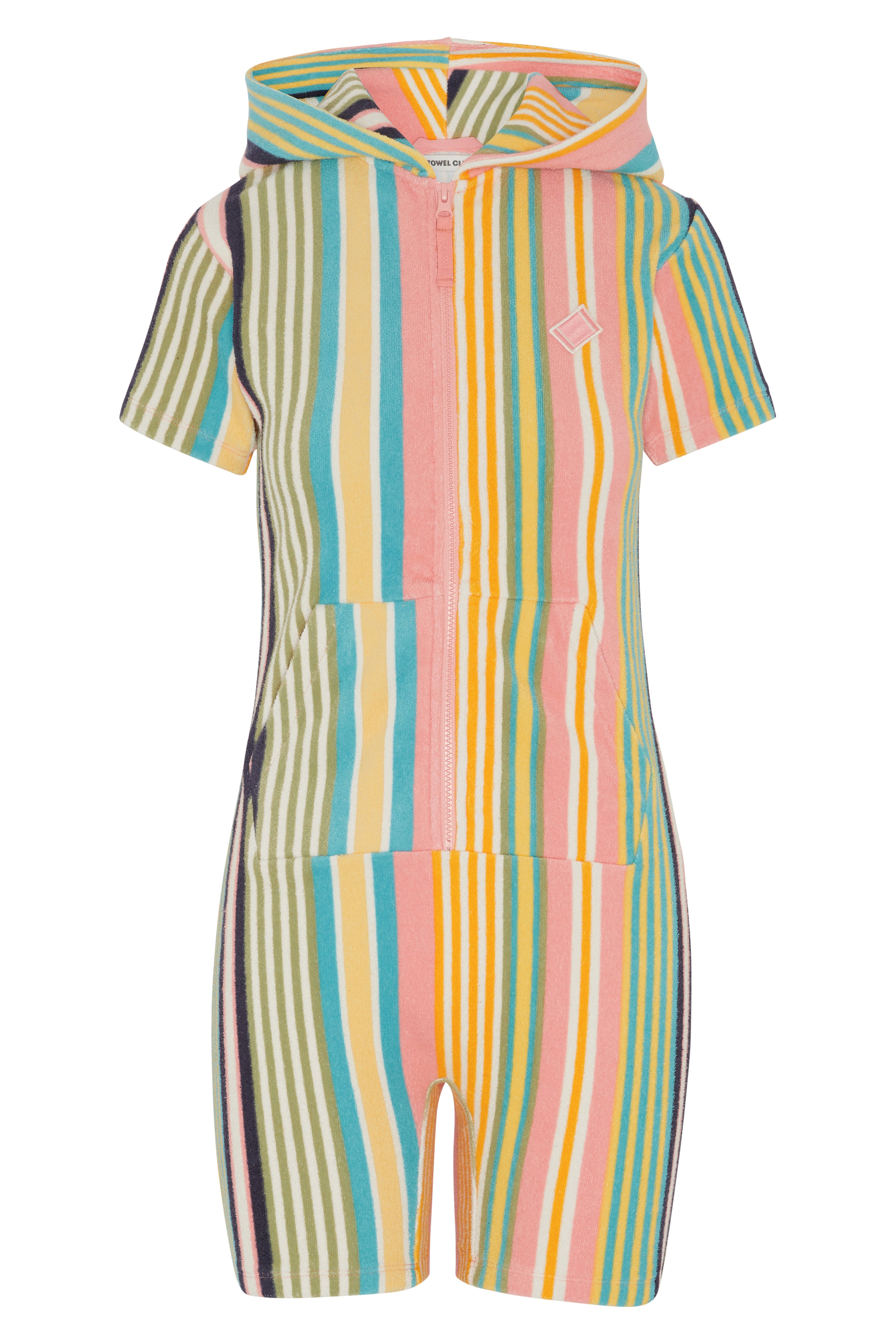 Towel Club Short Fitted Jumpsuit Stripe