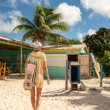 Towel Club Short Fitted Jumpsuit Stripe