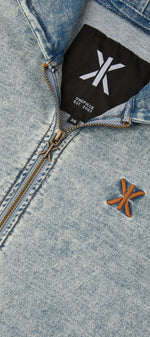 Denim Straight Stretch Jumpsuit Blue