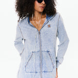 Denim Straight Stretch Jumpsuit Blue