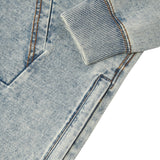 Denim Straight Stretch Jumpsuit Blue