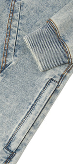 Denim Straight Stretch Jumpsuit Blue