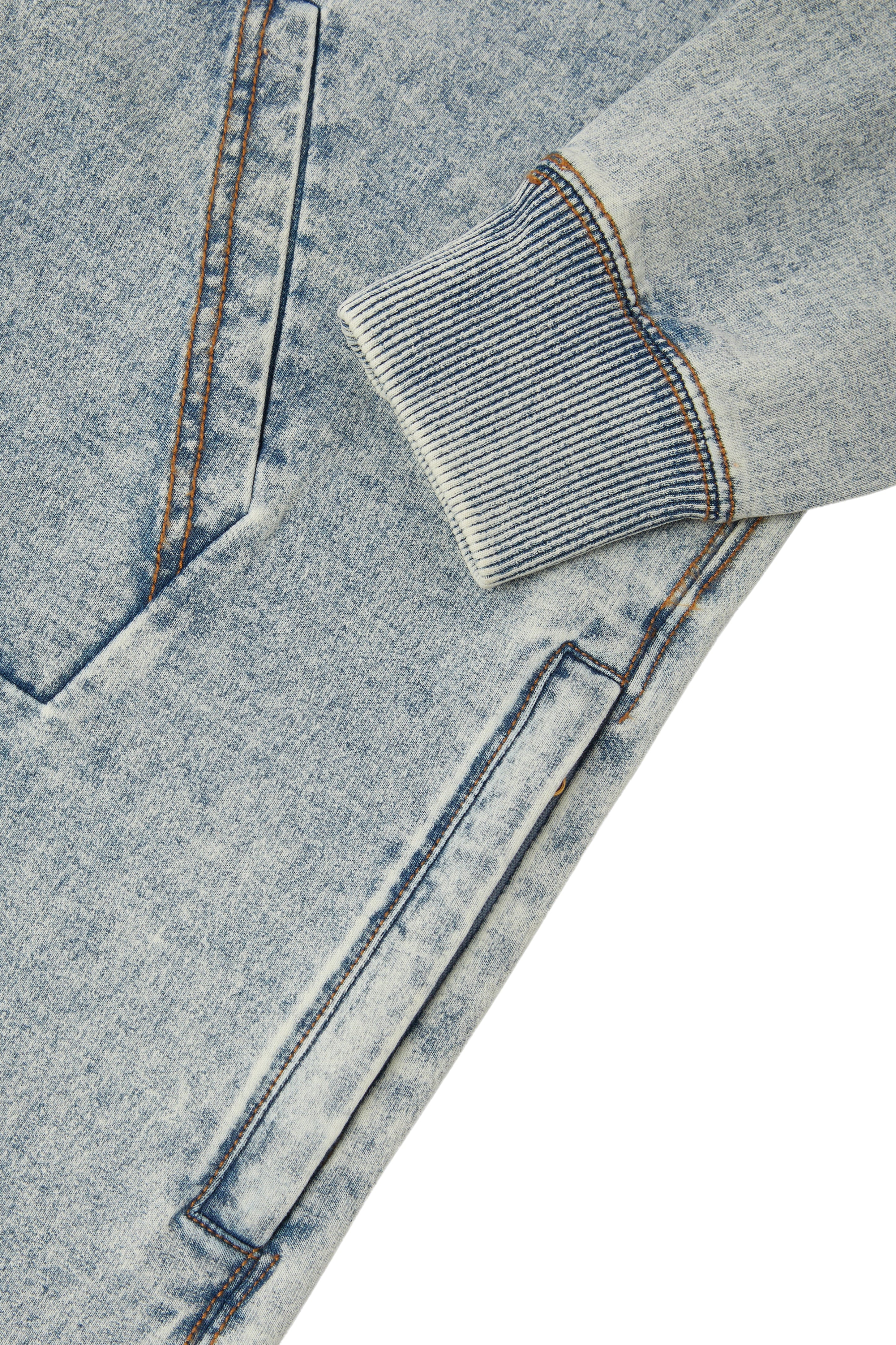 Denim Straight Stretch Jumpsuit Blue