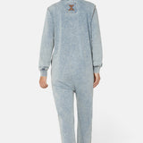 Denim Straight Stretch Jumpsuit Blue