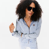 Denim Straight Stretch Jumpsuit Blue