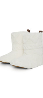 Puppy Cable Slippers Off White