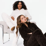 Puppy Cable Slippers Off White