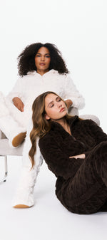 Puppy Cable Slippers Off White