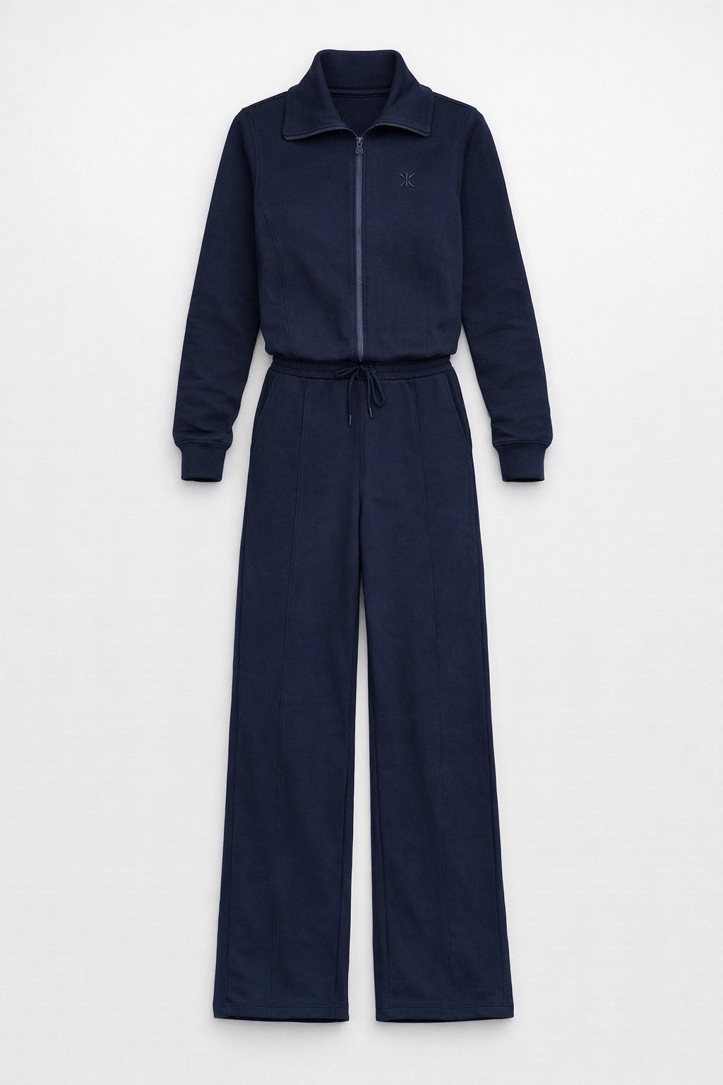 Sporty Basic Female Jumpsuit Navy
