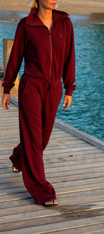 Sporty Basic Female Jumpsuit Red