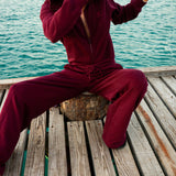 Sporty Basic Female Jumpsuit Red