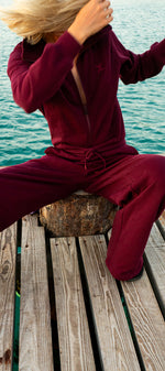 Sporty Basic Female Jumpsuit Red