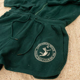 Sporty Basic Short Female Jumpsuit Green