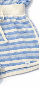 Riviera Piquet Short Knitted Jumpsuit Blue