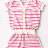 Riviera Piquet Short Knitted Jumpsuit Pink