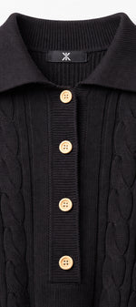 Summer Cable Flared Jumpsuit Black