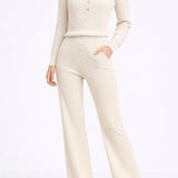Summer Cable Flared Jumpsuit Cream