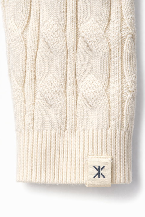 Summer Cable Flared Jumpsuit Cream