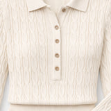 Summer Cable Flared Jumpsuit Cream