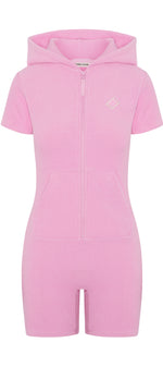 Towel Club Short Fitted Jumpsuit Light Pink