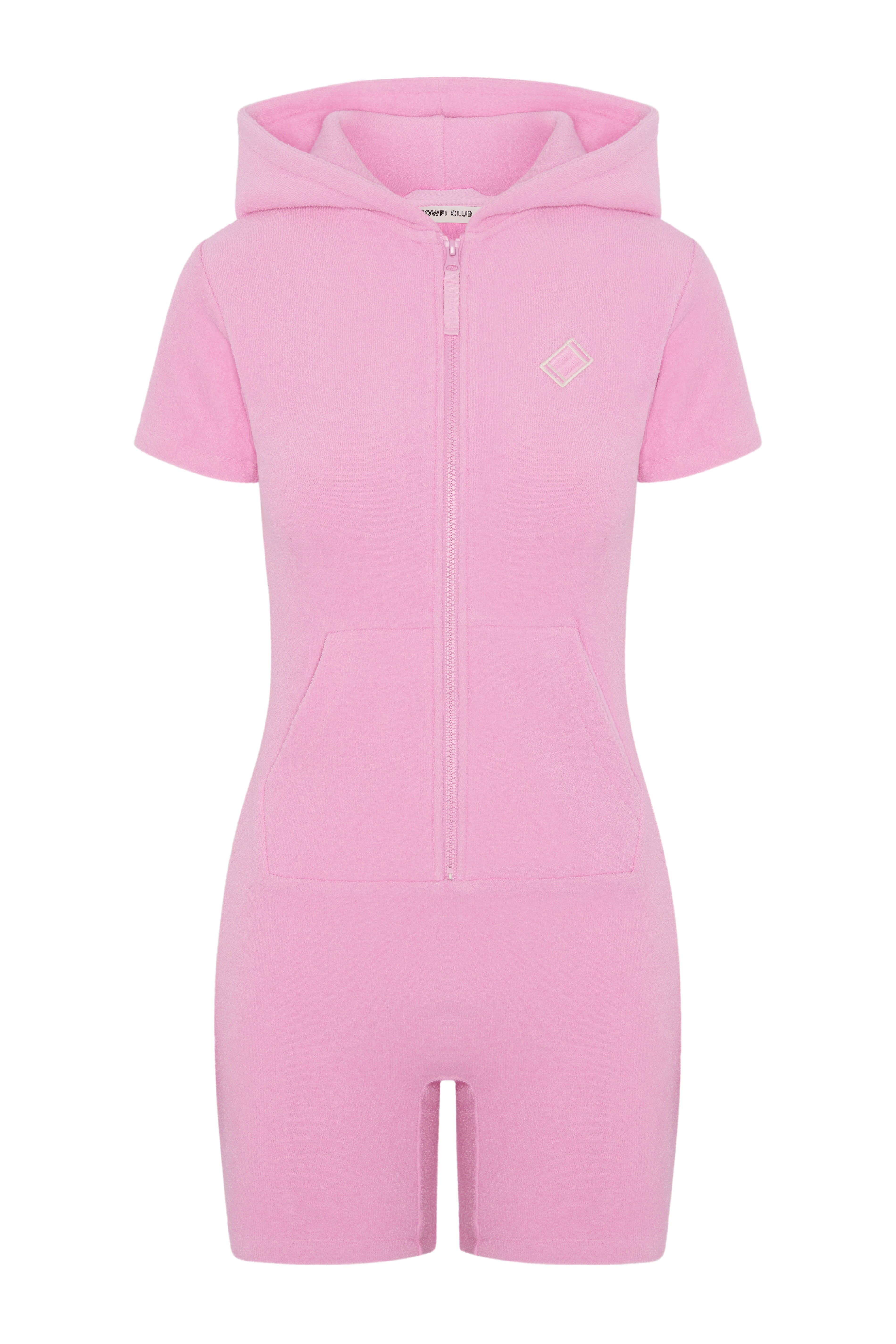 Towel Club Short Fitted Jumpsuit Light Pink