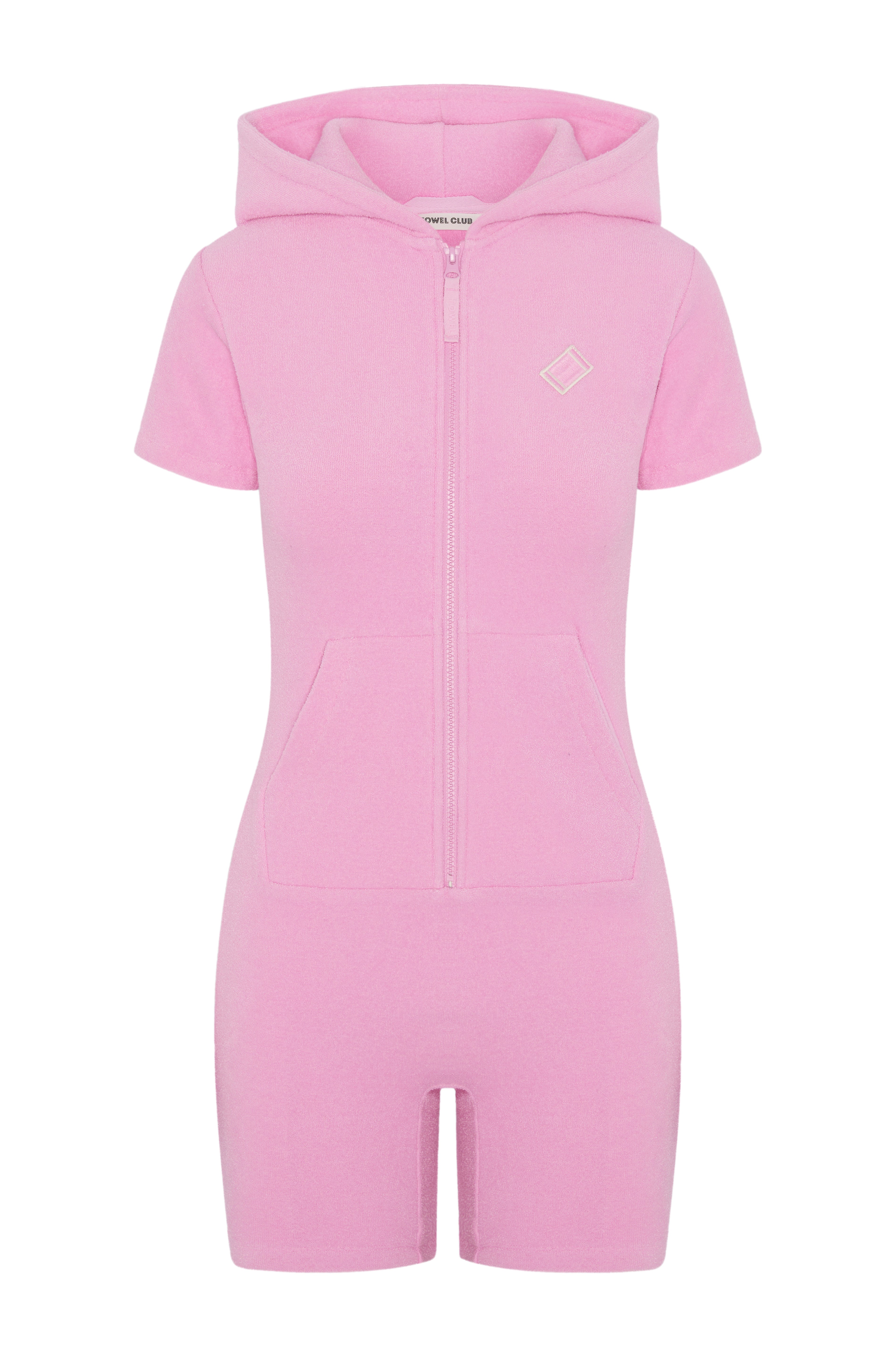 Towel Club Short Fitted Jumpsuit Light Pink