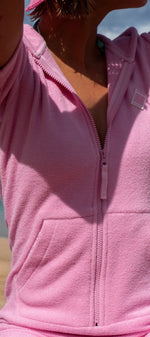 Towel Club Short Fitted Jumpsuit Light Pink