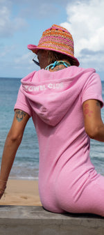Towel Club Short Fitted Jumpsuit Light Pink