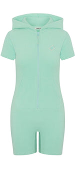 Towel Club Short Fitted Jumpsuit Pastel Green