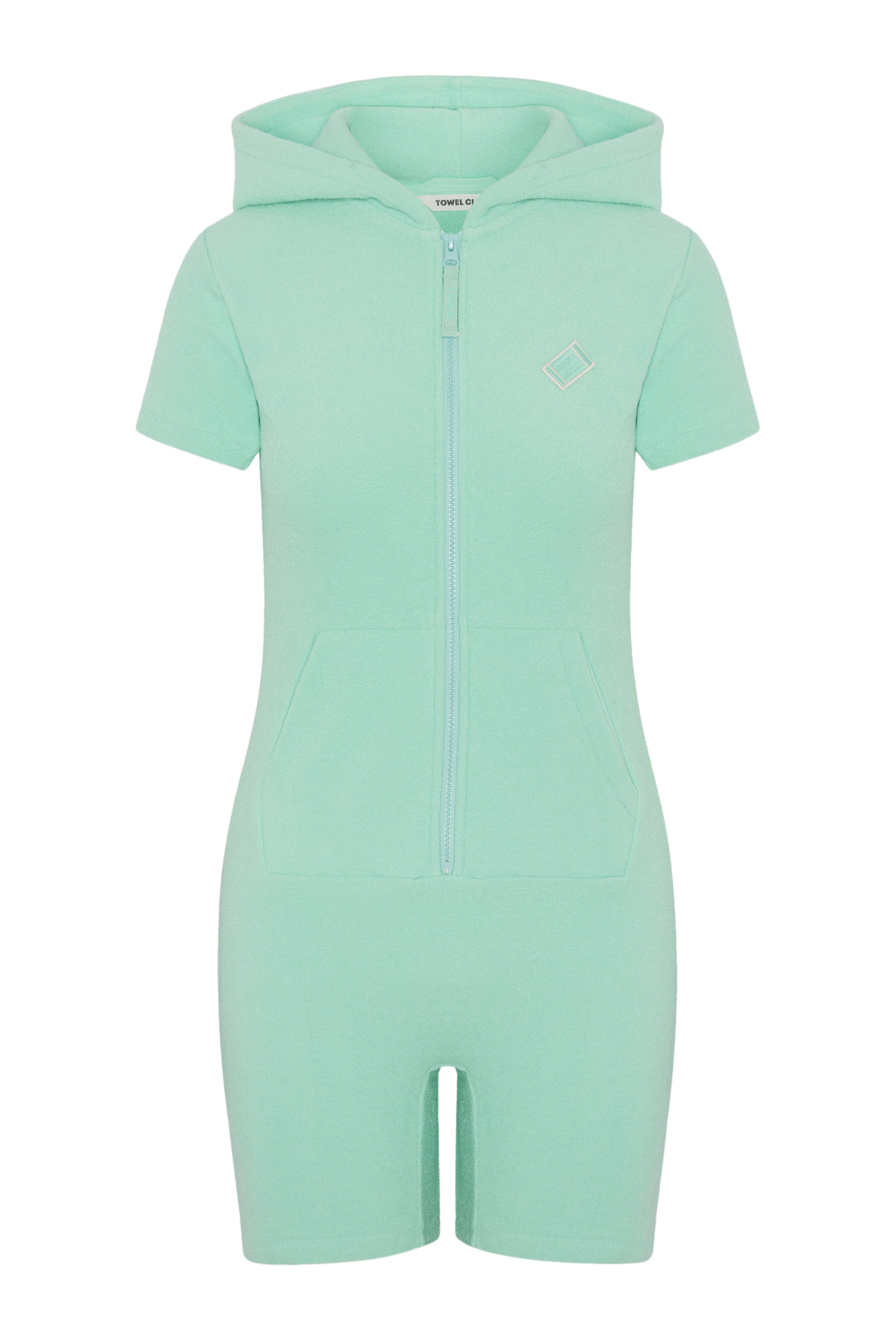 Towel Club Short Fitted Jumpsuit Pastel Green